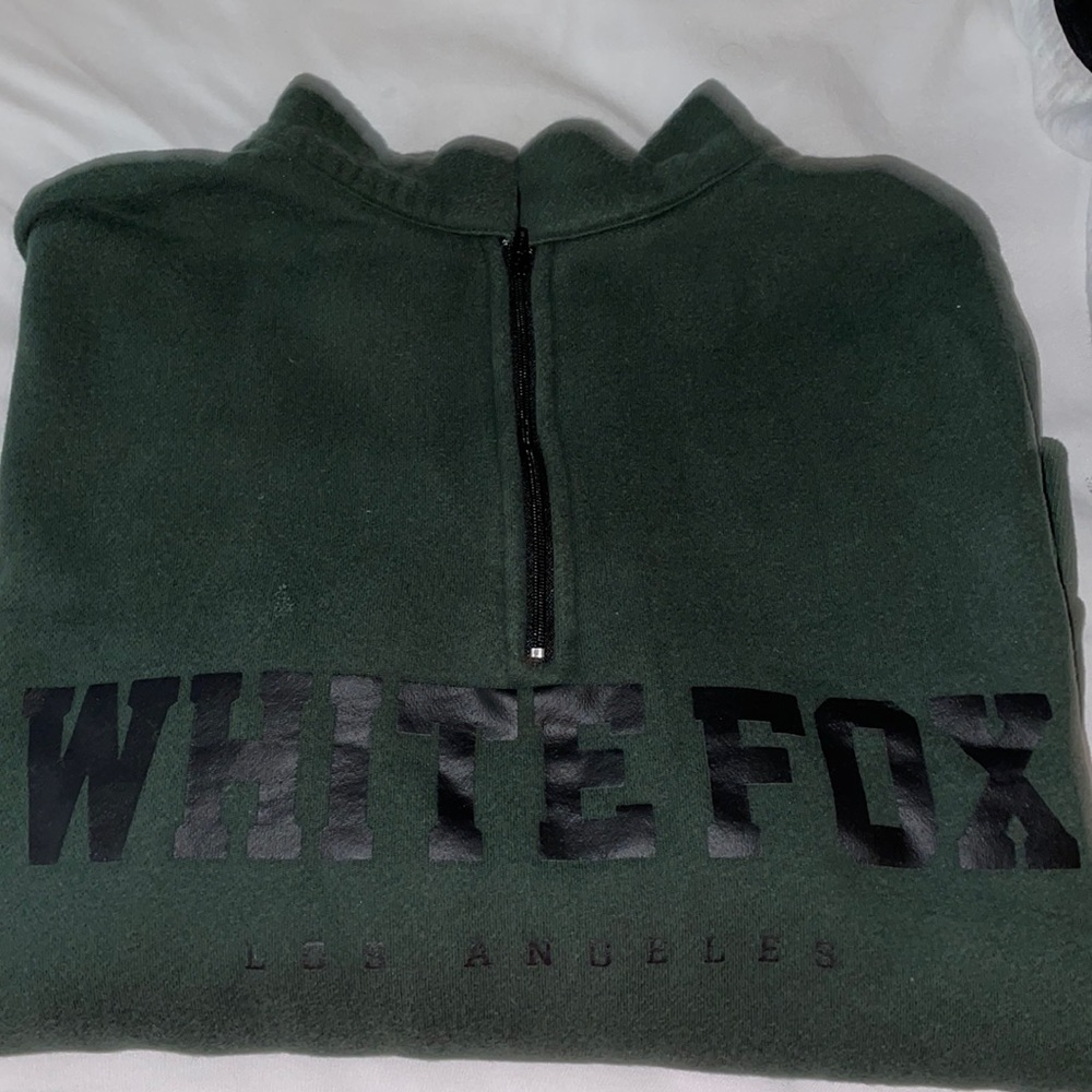 Green quarter zip